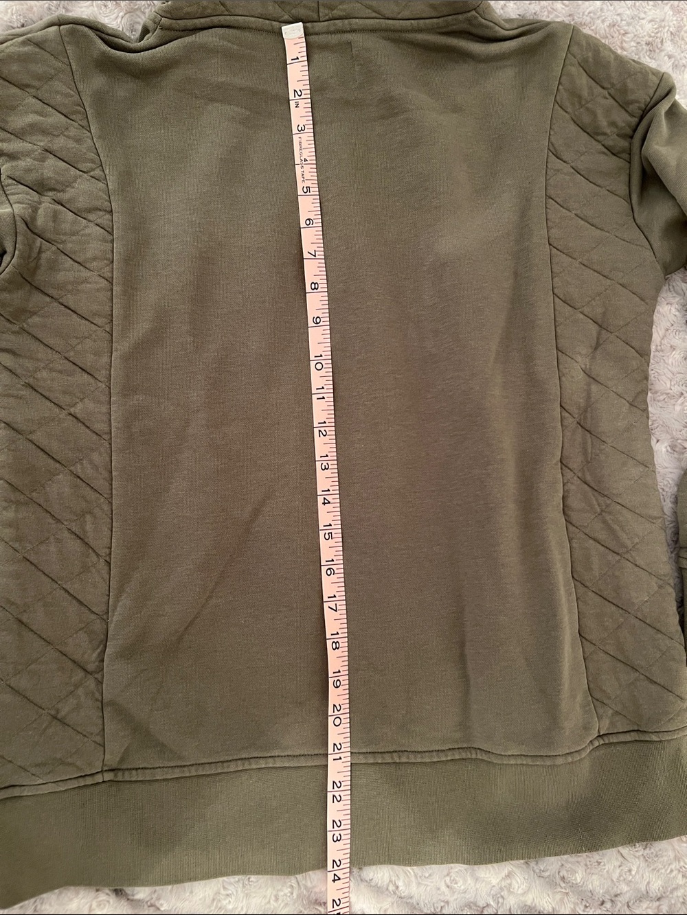 Barbour International Sarthe Overlayer Dusky Khaki Hoodie Sweatshirt Size 6 NWT - Picture 8 of 9